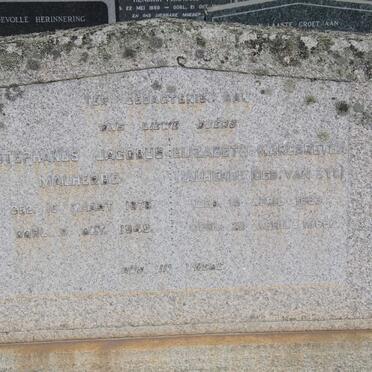 MALHERBE Stephanus Jacobus &amp; Elizabeth Margaretha van ZYL