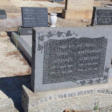 MERWE Carel Johannes, van der 1885-1958 &amp; Martha Maria Gerendina 1890-1981