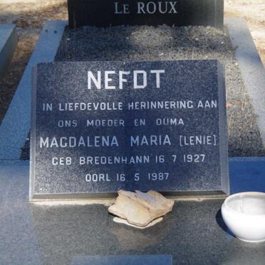 NEFDT Magdalena Maria nee BREDENHANN 1927-1987 :: BREDENHANN Pieter Cornelius 1931-1978