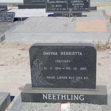 NEETHLING Davina Henrietta 1914-1987