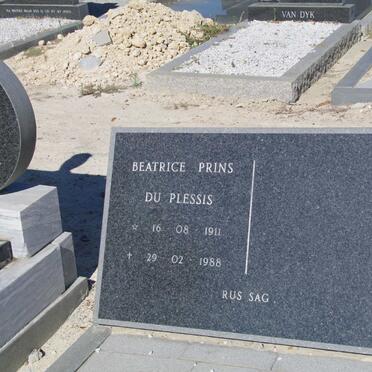 PLESSIS Beatrice Prins, du 1911-1988