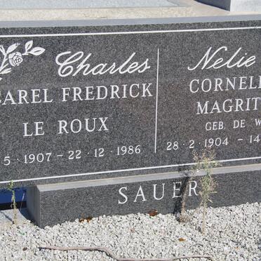 SAUER Carel Fredrick le Roux 1907-1986 &amp; Cornelia Magritha de WET 1904-1984