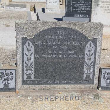 SHEPERD Anna Maria Magdalena nee le ROUX 1939-1982