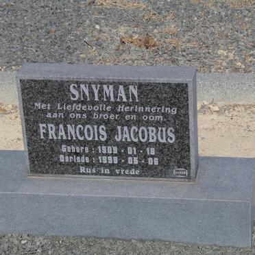 SNYMAN Francois Jacobus 1909-1998