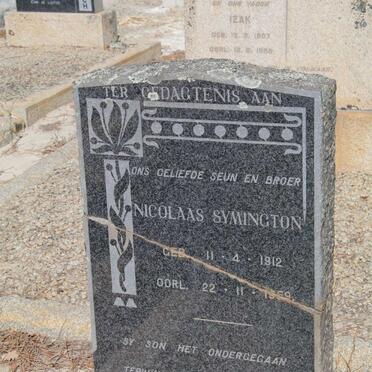 SYMINGTON Nicolaas 1912-1959