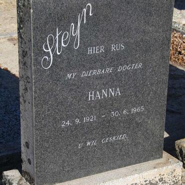 STEYN Hanna 1921-1965