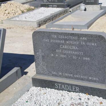 STADLER Carolina nee GELDENHUYS 1893-1988