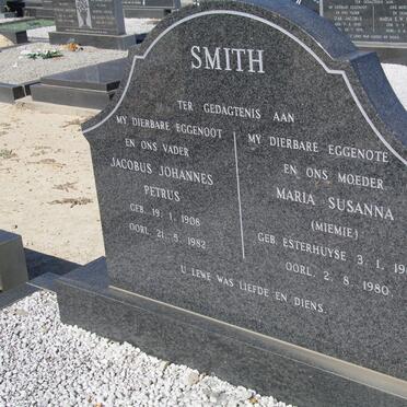SMITH Jacobus Johannes Petrus 1908-1982 &amp; Maria Susanna ESTERHUYSE 1906-1980