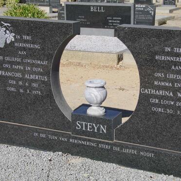 STEYN Francois Albertus 1911-1975 &amp; Catharina Wilhelmina LOUW 1917-2004