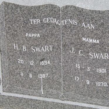 SWART H.B. 1894-1987 &amp; J.C. 1901-1970
