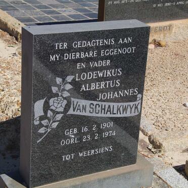 SCHALKWYK Lodewikus Albertus Johannes, van 1901-1974