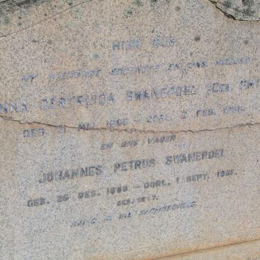 SWANEPOEL Johannes Petrus 1880-1961 &amp; Anna Gertruida SMIT 1885-1956