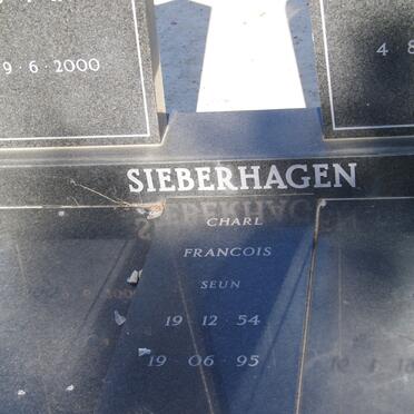 SIEBERHAGEN Gerrit 1918-2000 &amp; Annatjie MANSON 1930-1989 :: SIEBERHAGEN Charl Francois 1954-1995