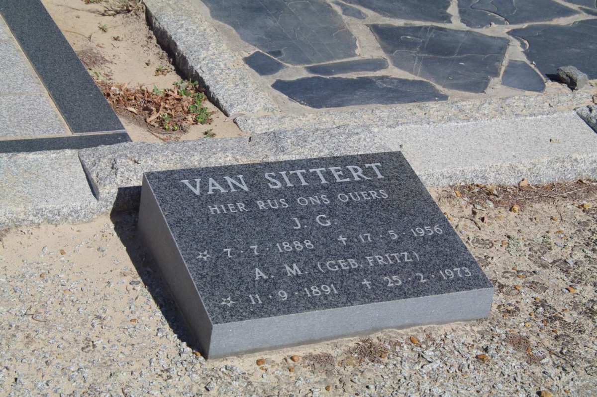 SITTERT J.G., van 1888-1956 &amp; A.M. FRITZ 1891-1973