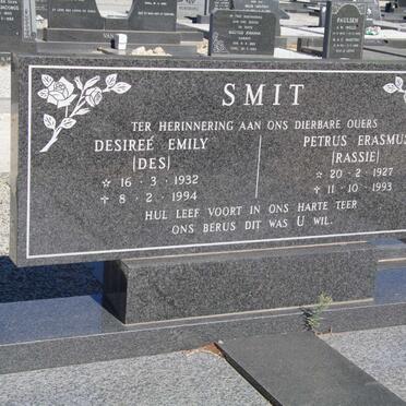 SMIT Petrus Erasmus 1927-1993 &amp; Desireé Emily 1932-1994