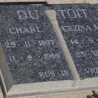 TOIT Charl, du 1897-1969 &amp; Gezina M.M. 1895-1982