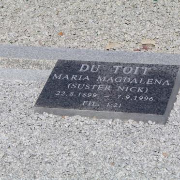 TOIT Maria Magdalena, du 1899-1996