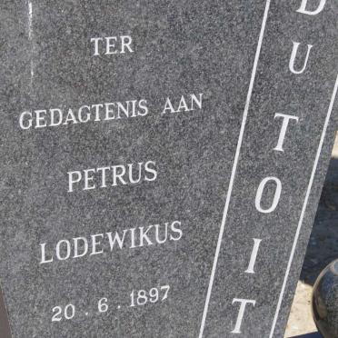 TOIT Petrus Lodewikus, du 1897-1970