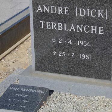 TERBLANCHE Andre 1956-1981 :: van RENSBURG Philip 1932-1995