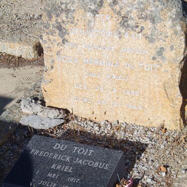 TOIT Rosa Hermina, du nee KRIEL 1886-1944 :: du TOIT Frederick Jacobus Kriel 1917-1994