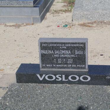 VOSLOO Paulina Salomina nee GRUNDLING 1912-1997