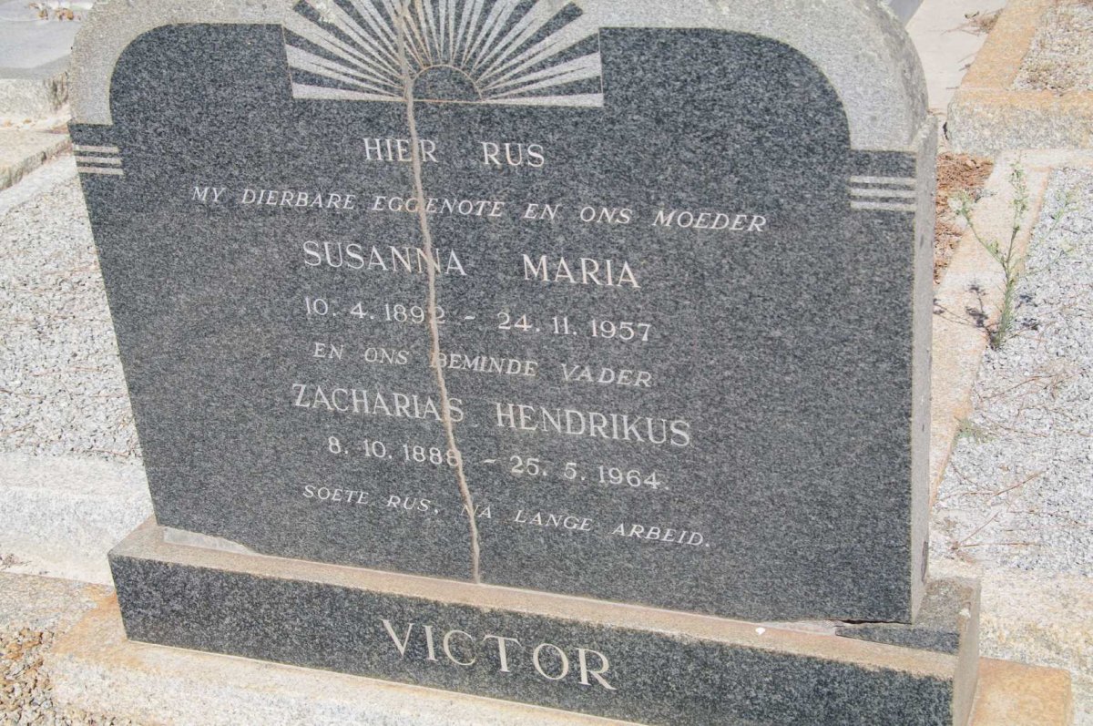 VICTOR Zacharias Hendrikus 1888-1964 &amp; Susanna Maria 1892-1957