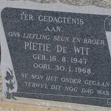 WIT Pietie, de 1947-1968