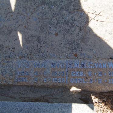 WYK I.J., van 1873-1959 &amp; A.M.M.C. 1876-1963