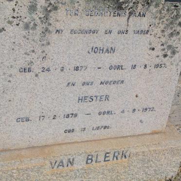 BLERK Johan, van 1877-1957 &amp; Hester 1879-1972