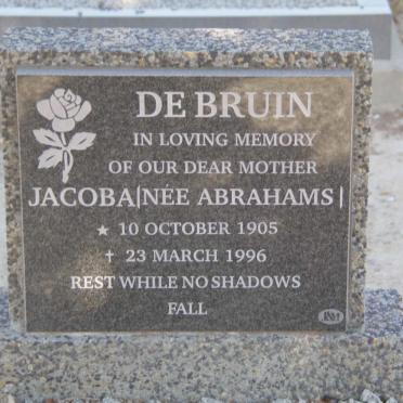 BRUIN Jacoba, de nee ABRAHAMS 1905-1996