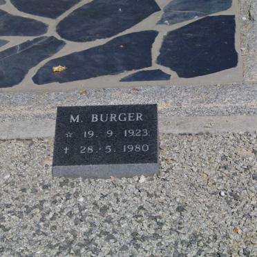 BURGER M. 1923-1980