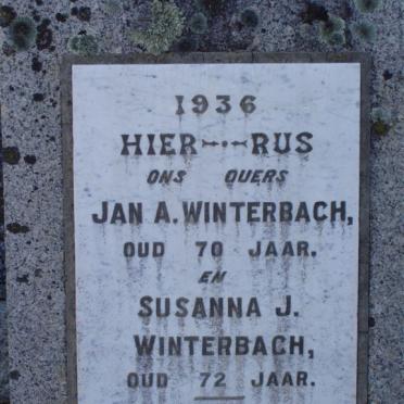 WINTERBACH Jan A. -1936 &amp; Susanna J. -1936