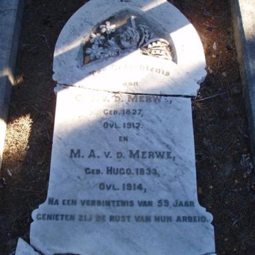 MERWE C. ?, v.d. 1827-1912 &amp; M.A. HUGO 1833-1914