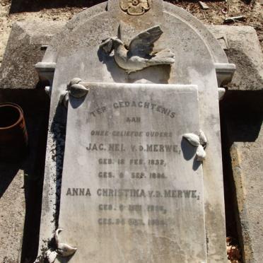 MERWE J. Nel, v.d. 1832-1884 &amp; Anna Christina 1836-1884