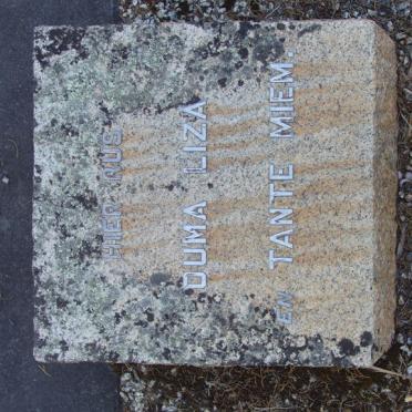 ? Ouma Liza en Tante Miem