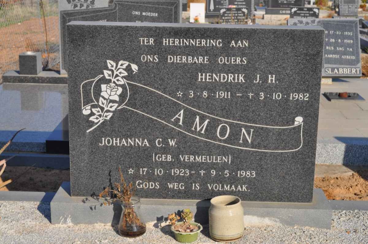 AMON Hendrik J.H. 1911-1982 &amp; Johanna C.W. VERMEULEN 1923-1983