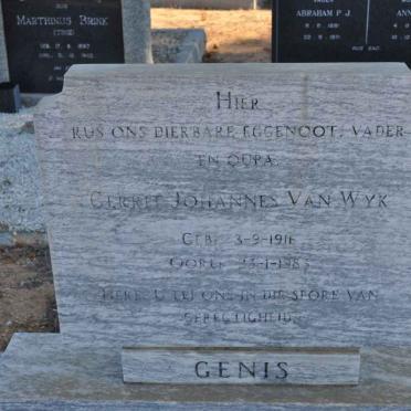 GENIS Gerrit Johannes van Wyk 1916-1983