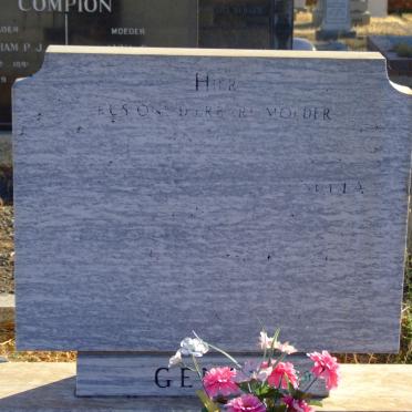 GENIS Gerrit Johannes van Wyk 1916-1983 &amp; ?