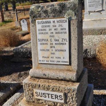 HOUGH Susanna M. nee VAN ZYL 1870-1952 :: VAN ZYL Sophia C., van 1878-1951