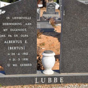 LUBBE Albertus E. 1912-1991