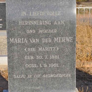 MERWE Maria, van der nee MARITZ 1881-1961