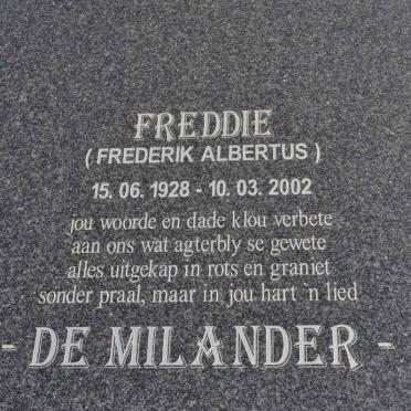 MILANDER Frederik Albertus, de 1928-2002