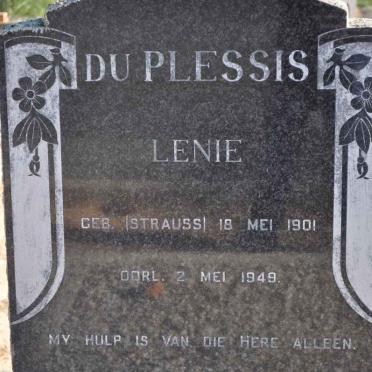 PLESSIS Lenie, du nee STRAUSS 1901-1949