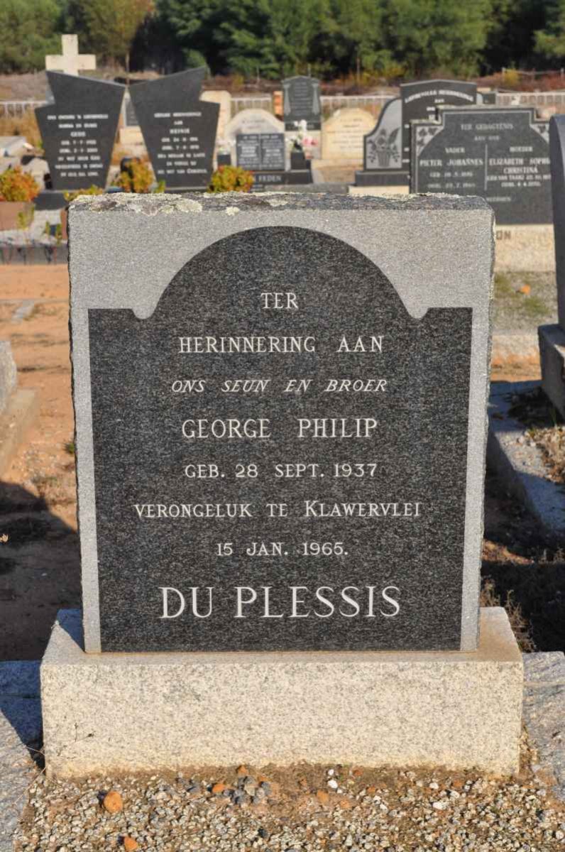 PLESSIS George Philip, du 1937-1965