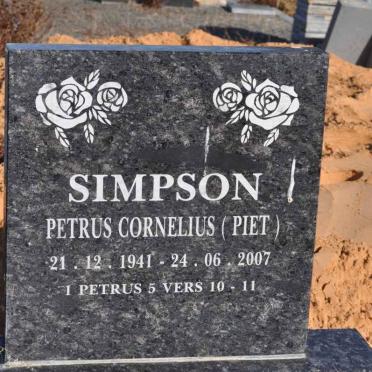 SIMPSON Petrus Cornelius 1941-2007