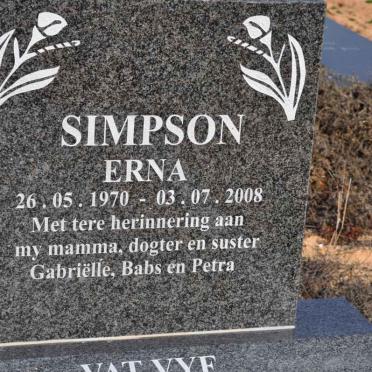 SIMPSON Erna, DU PLESSIS 1970-2008