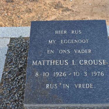 CROUSE Mattheus L. 1926-1976