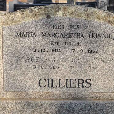 CILLIERS Jurgens Jacobus 1900-198? &amp; Maria Margaretha CILLIE 1904-1967