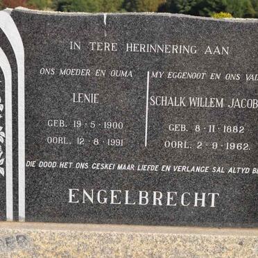 ENGELBRECHT Schalk Willem Jacobus 1882-1962 &amp; Lenie 1900-1991