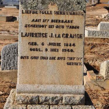 GRANGE Laurence J., la 1884-1940